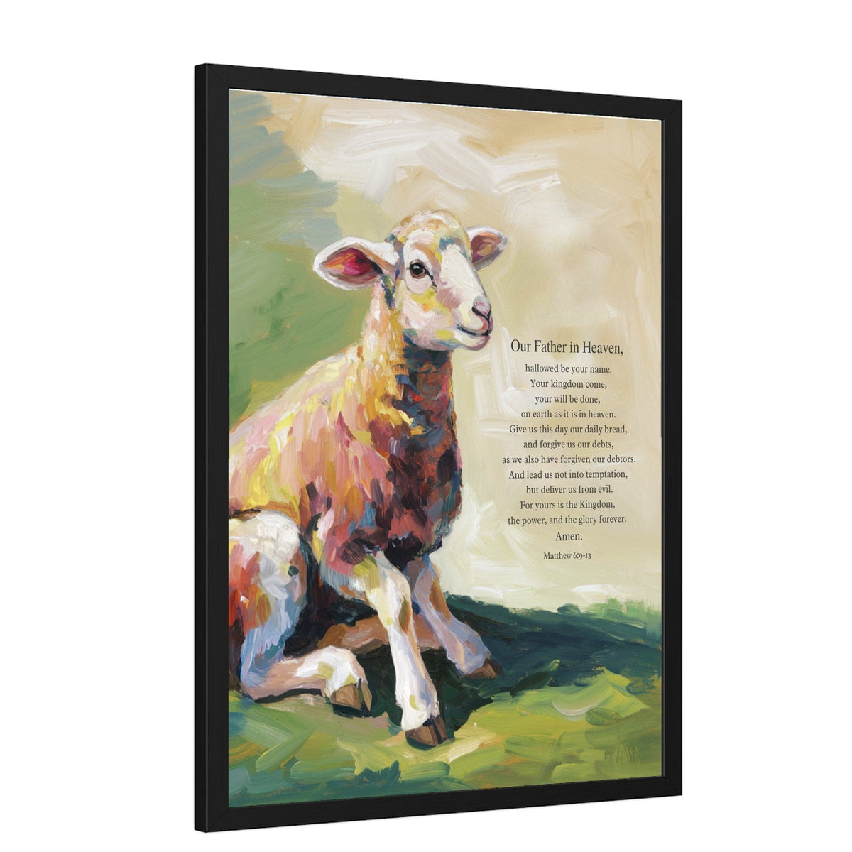 Wall Decor Giclee Poster Art Print - our Father in Heaven Bible Verse Artwork