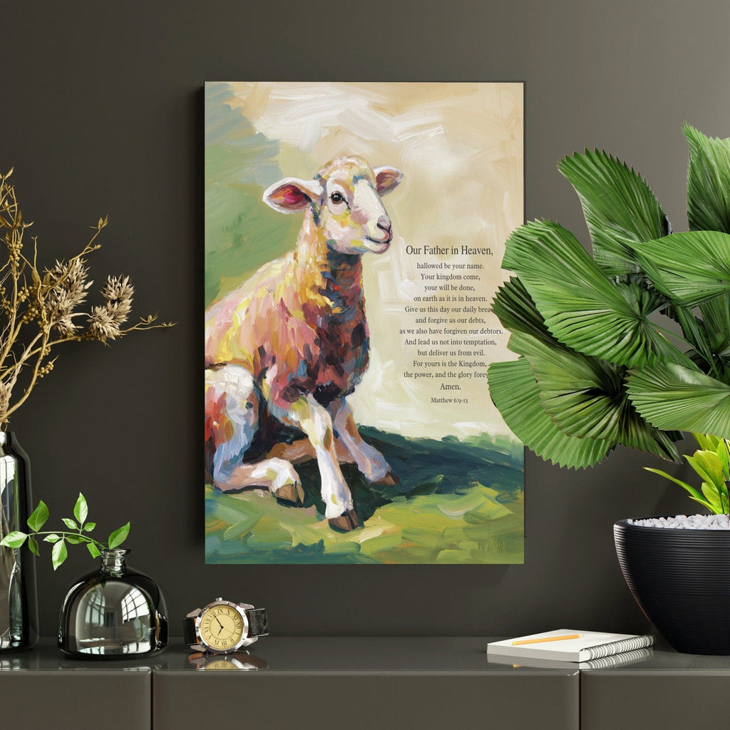 Wall Decor Giclee Poster Art Print - our Father in Heaven Bible Verse Artwork