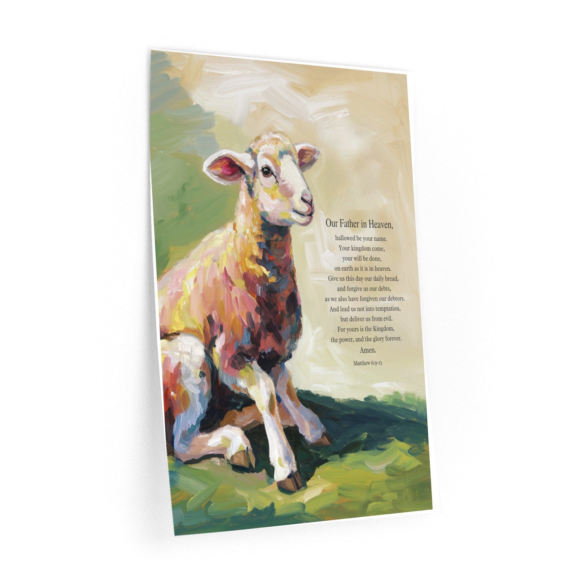 Wall Decor Giclee Poster Art Print - our Father in Heaven Bible Verse Artwork