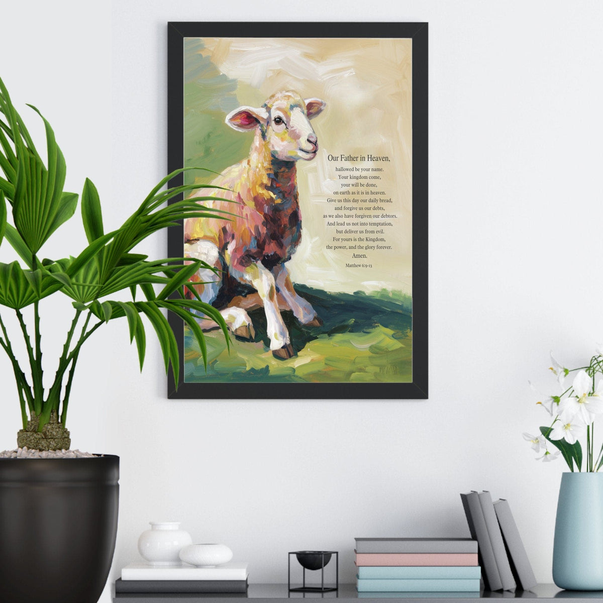 Wall Decor Giclee Poster Art Print - our Father in Heaven Bible Verse Artwork