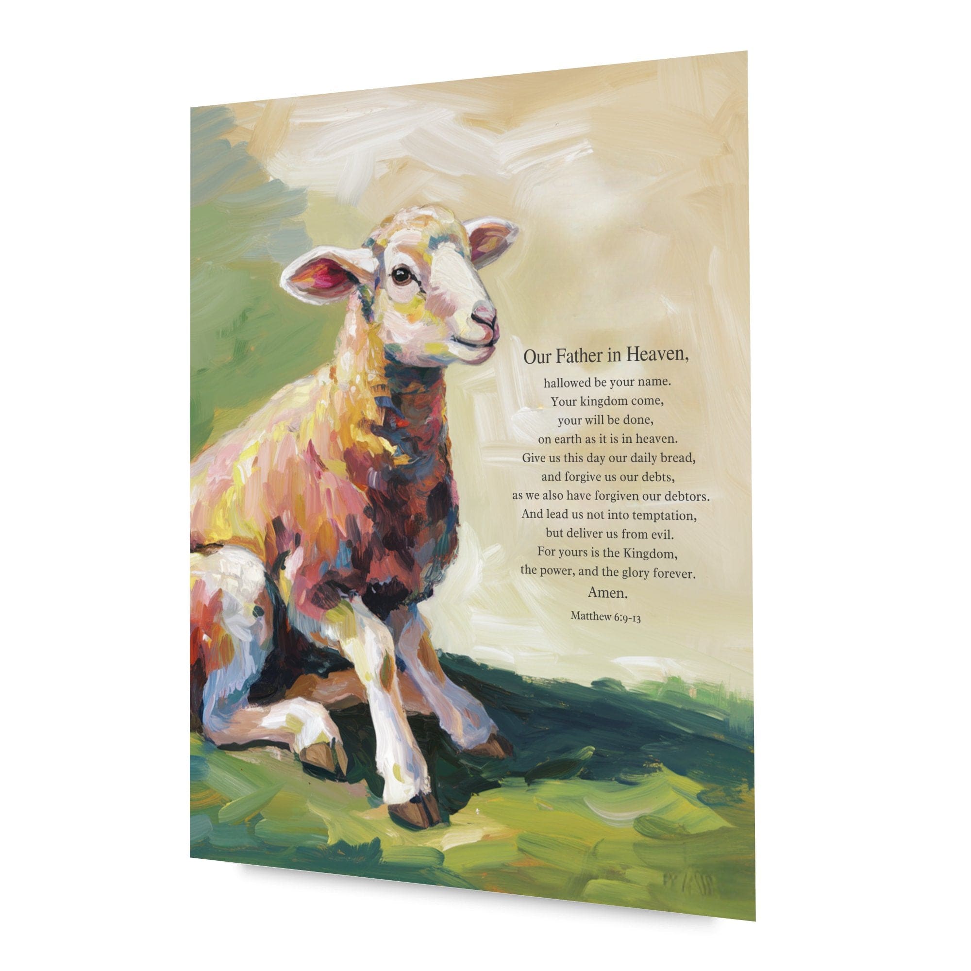 Wall Decor Giclee Poster Art Print - our Father in Heaven Bible Verse Artwork