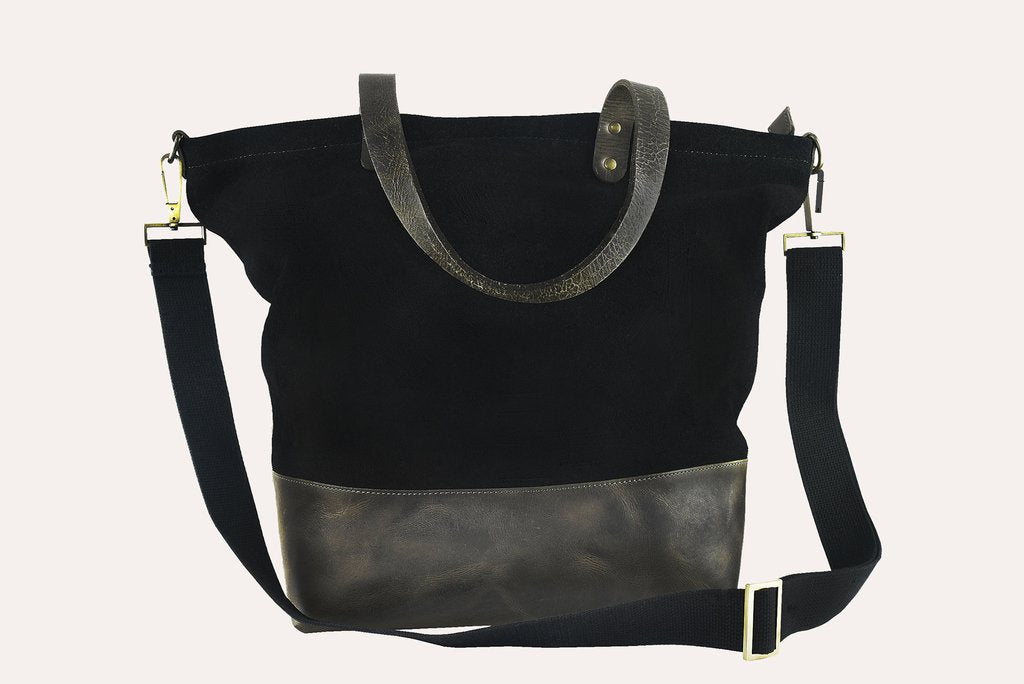 Waxed Canvas And Leather Boyfriend Tote Bag Large Everyday