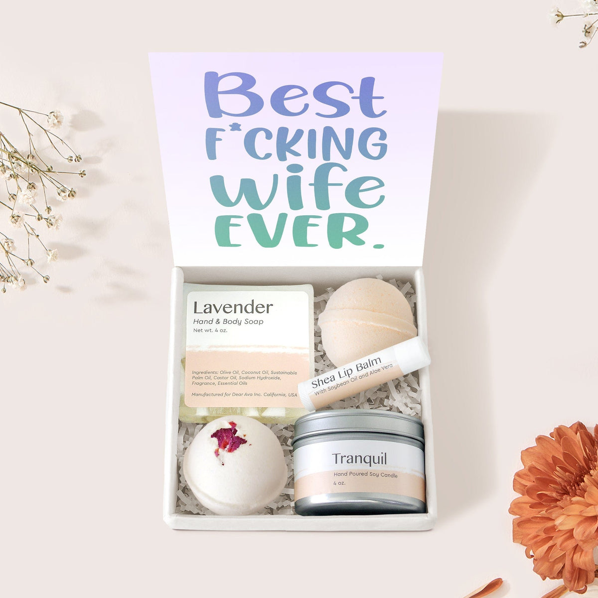 Wife Double Circle Necklace Spa Gift Box